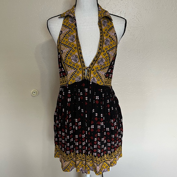 Free People Charlotte Sleeveless Racerback Collared Tunic Top Womens Size Small - Picture 2 of 13